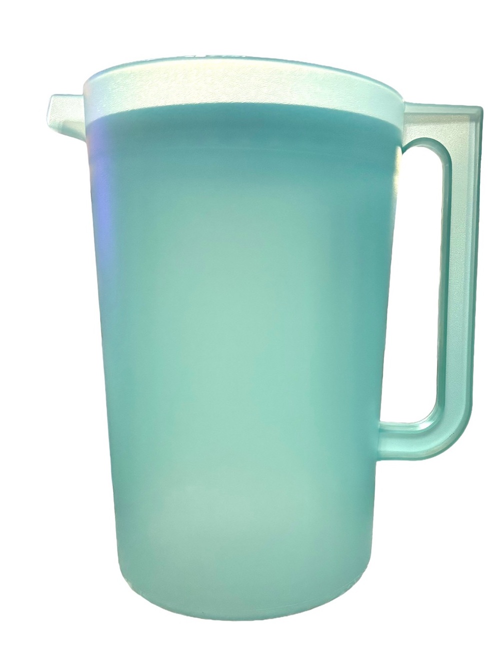 Vintage Tupperware 1 Gallon Aqua Pitcher with Lid